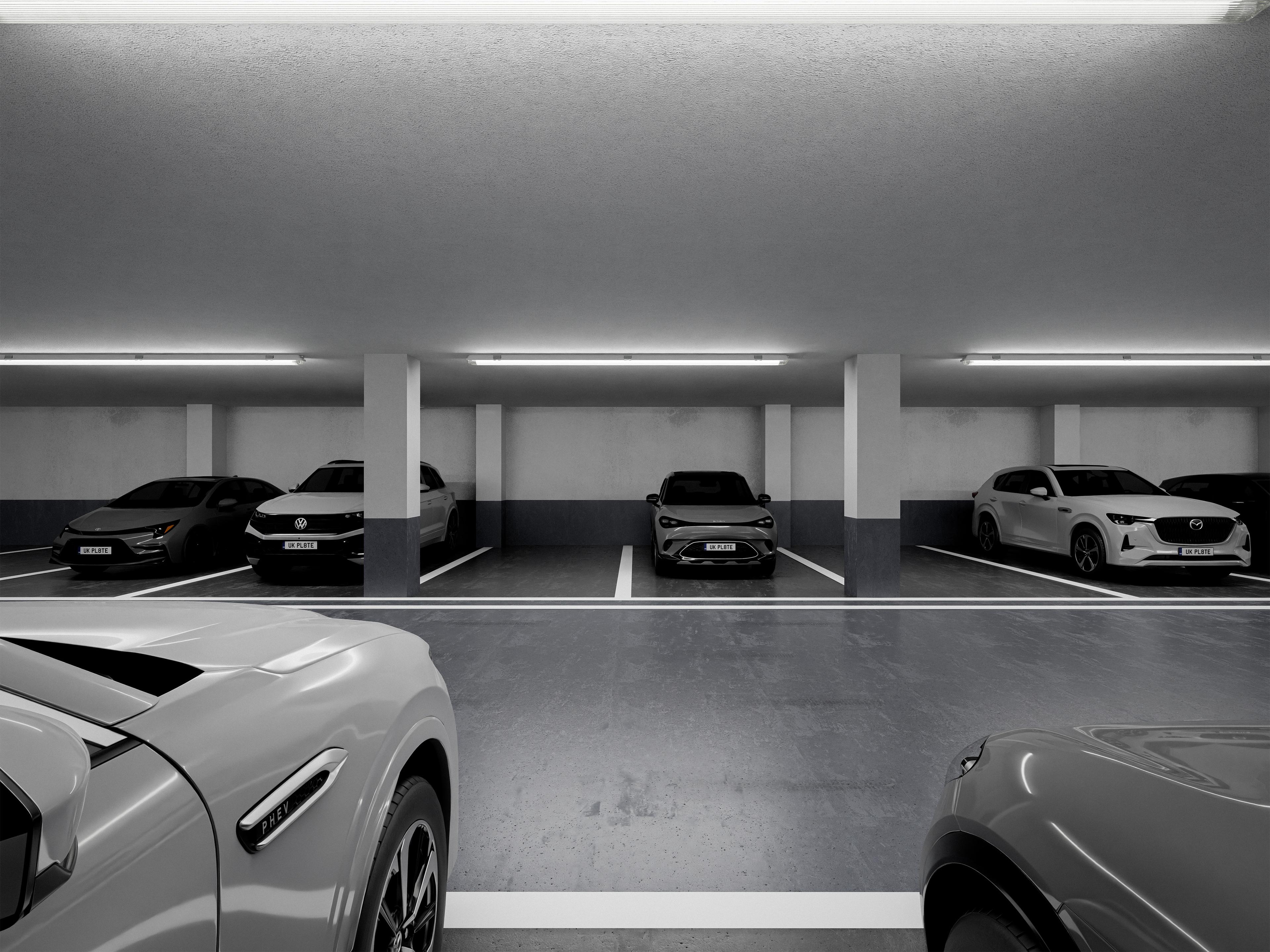 Vizualizace parkovacího stání